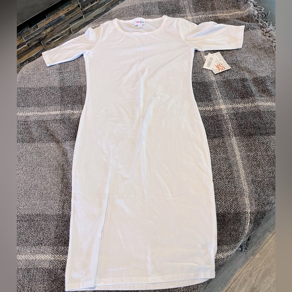 White LuLaRoe pencil dress.